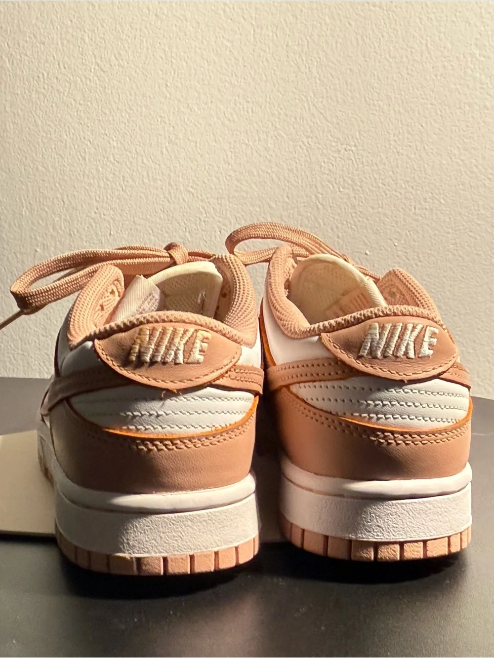 Nike Women’s Dunks Panda Low-Top Sneakers in Peach/White
